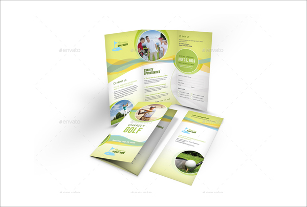 Non Profit Golf Trifold Brochure