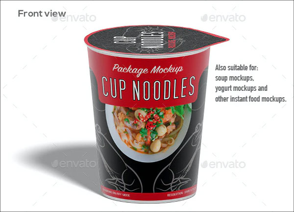 Noodle Cup Package Mock-Up