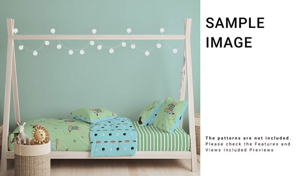 Nursery Crib Frame Mockup