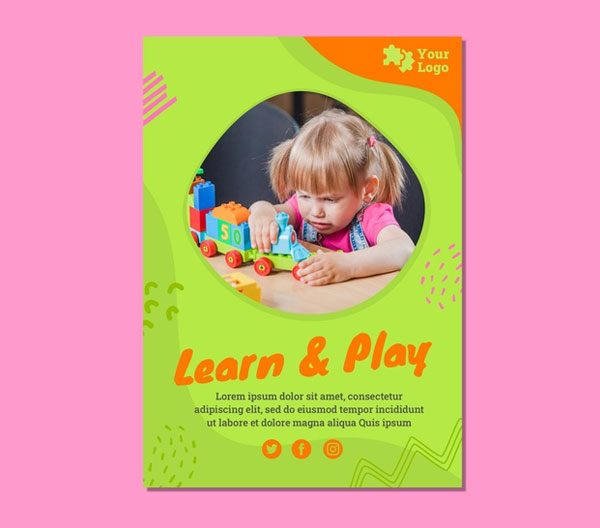Nursery Kindergarten Flyer Template