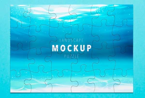 Ocean Puzzle Mockup Free