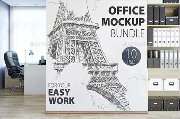 Office Wall Mockup Pack