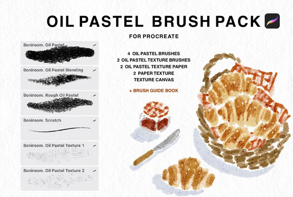 Oil Pastel Brushes Pack