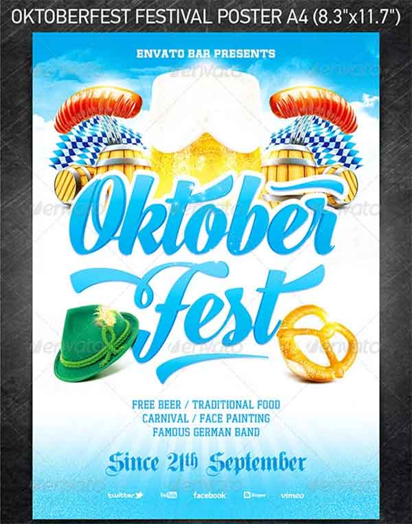 Oktoberfest Festival Poster PSD File