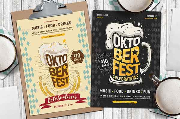 Oktoberfest Poster and  Ad, Flyer Template