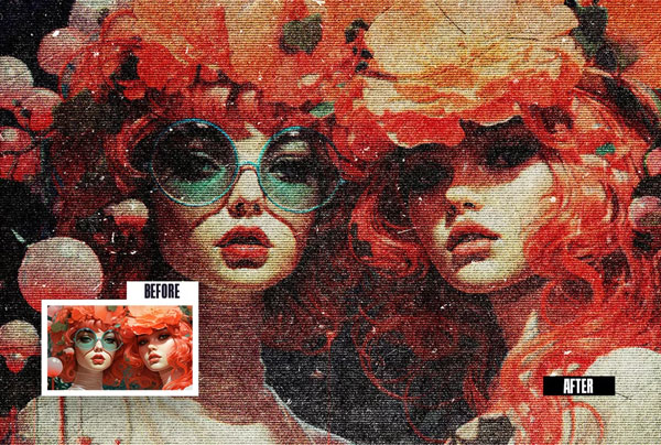 Old Paper Printed Photo Effect Action