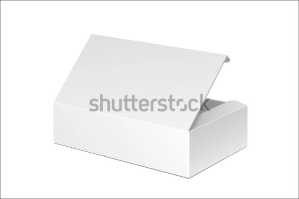 Opened White Cardboard Package Mockup