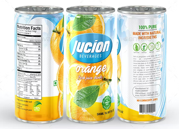Orange Juice Bottle Label Templates