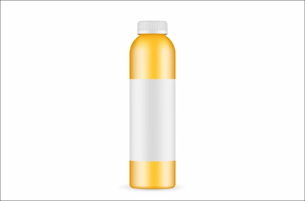 Orange Juice Bottle with Blank Label