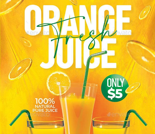 Orange Juice Flyer Template