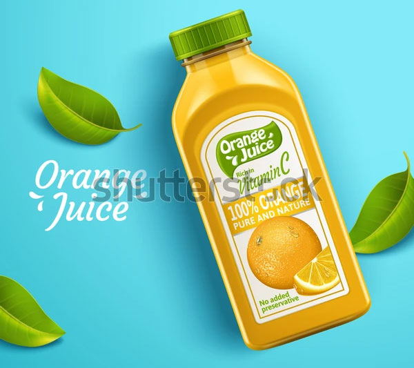 Orange Juice Label Design Template