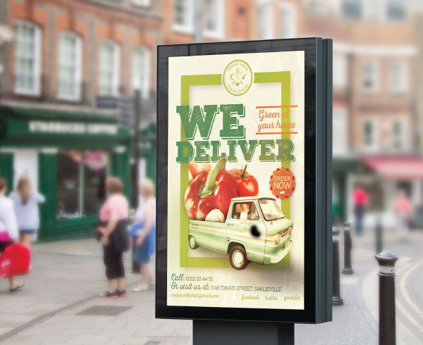 Organic Food Poster or Flyer Template