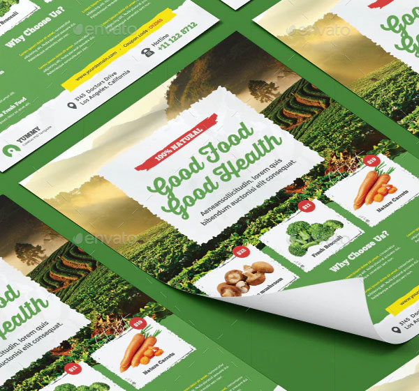 Organic Market, Fresh Food Flyer