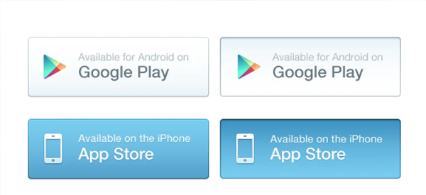 PSD App Store Buttons