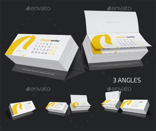 PSD Desk Calendar Mockup Set