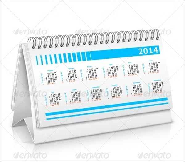 PSD Desk Calendar Mockup Template