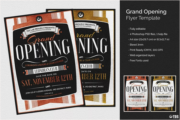 PSD Grand Opening Flyer Template