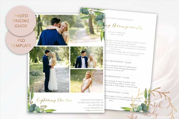 PSD Photography Pricing Guide Flyer Template