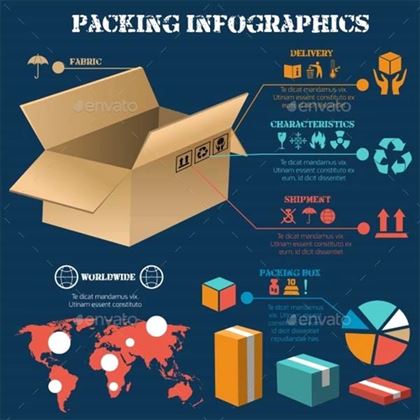 Packing Infographics Poster Template