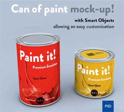 Paint Can Mock-up PSD