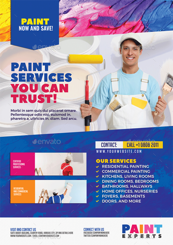 Paint Contractor Flyer Template