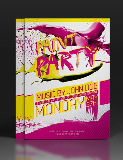 Paint Party Flyer and Poster Templates