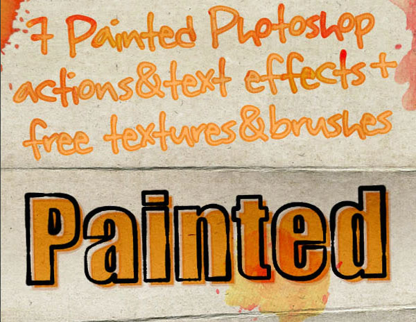 Painted Photoshop Text Effects & Actions