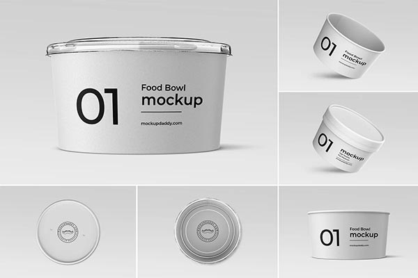 Paper Food Bowl Mockup