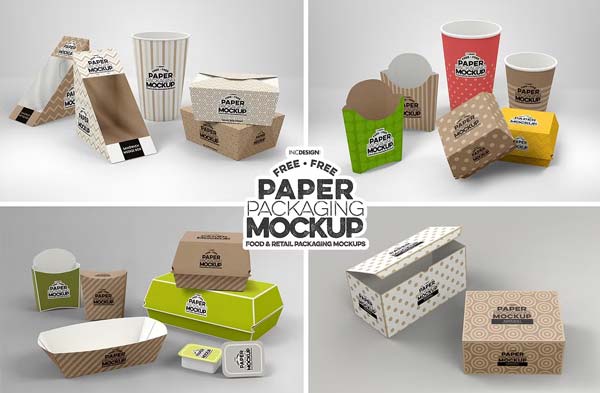 Paper Pastry Box Mockups Download