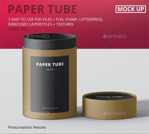 Paper Tube Packaging Mock-Up