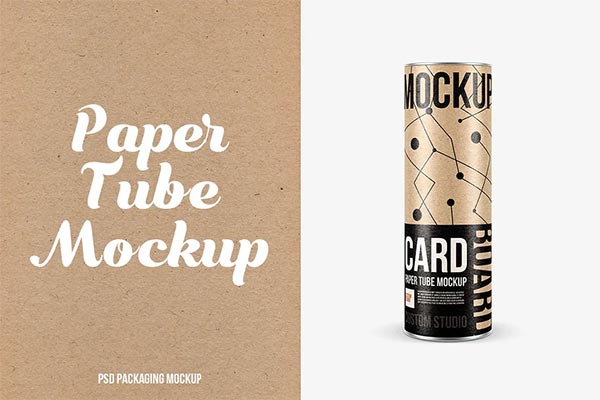 Paper Tube Tin Can Mockup
