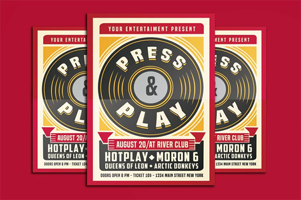 Party Club DJ Concert Flyer and Poster