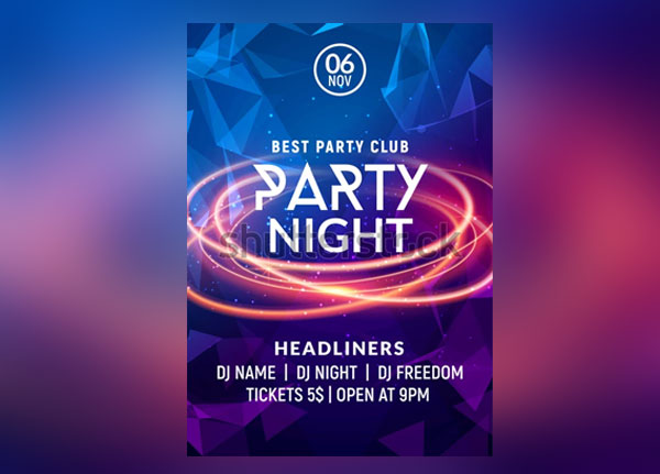 Party Night Brochure Template