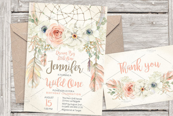 Pastel Invitation and Greeting Card