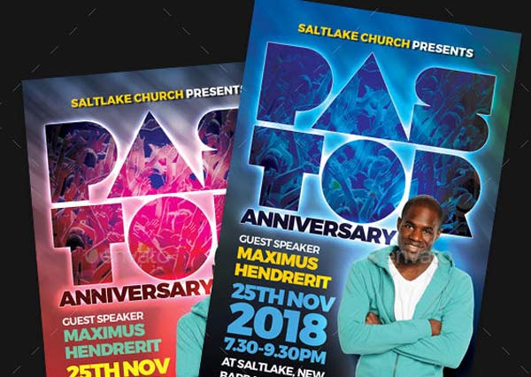 Pastor Anniversary Church Flyer