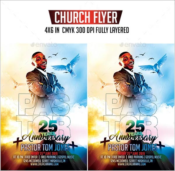 Pastor Anniversary Flyer