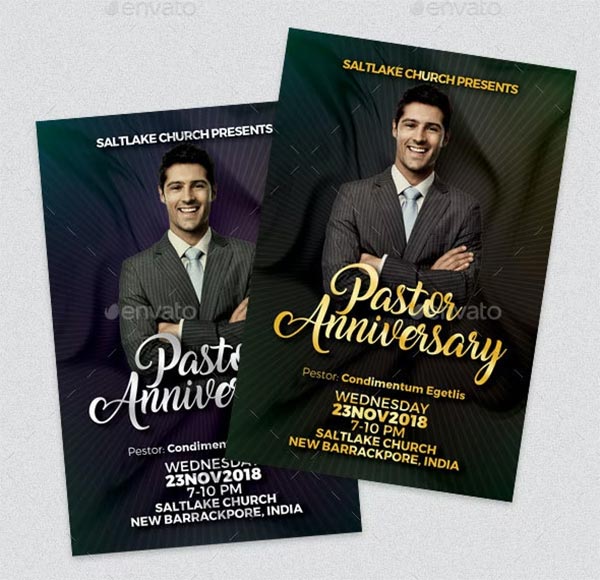 Pastor Anniversary Flyers Template