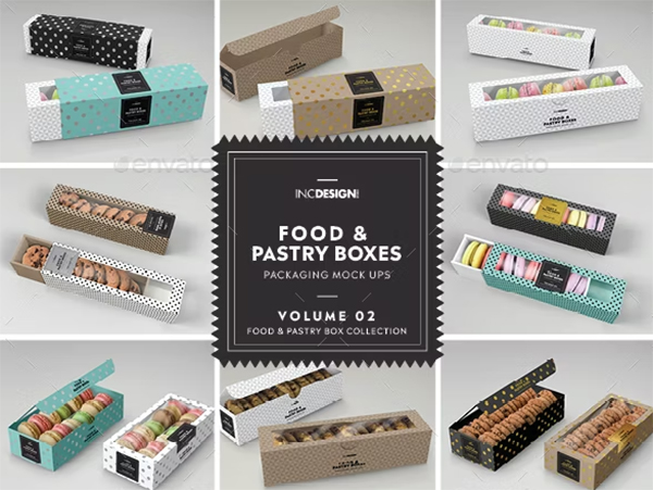 Pastry Take Out Packaging Mockups