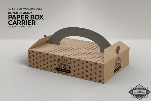 Pastry or Donut Box Carrier Mockup