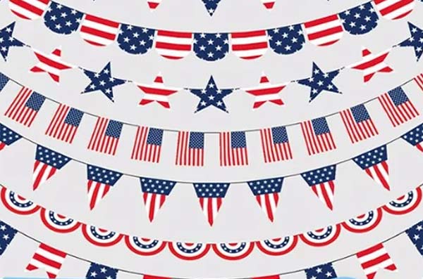Patriotic Bunting Banner Clipart
