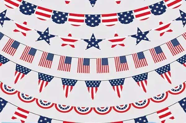 Patriotic Bunting Banner Clipart