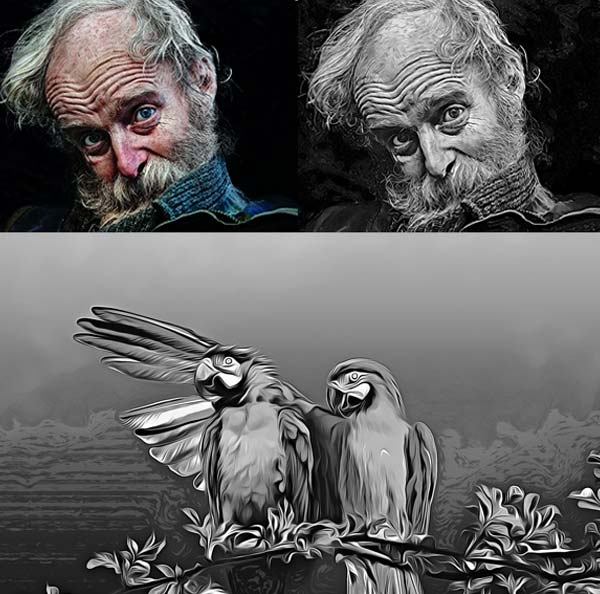 Pencil Drawing Pattern Photoshop Action