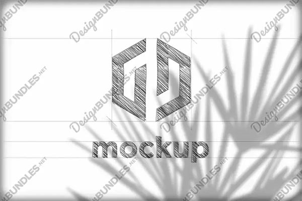 Pencil Sketch Logo Mockup