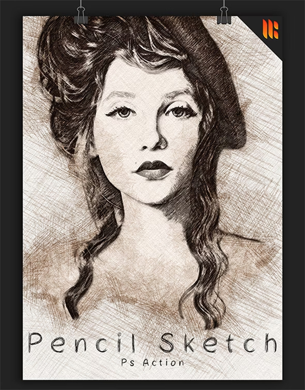 Pencil Sketch PAT, Photoshop ATN Action