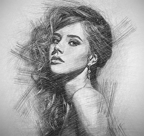 Pencil Sketch Photoshop Action Design