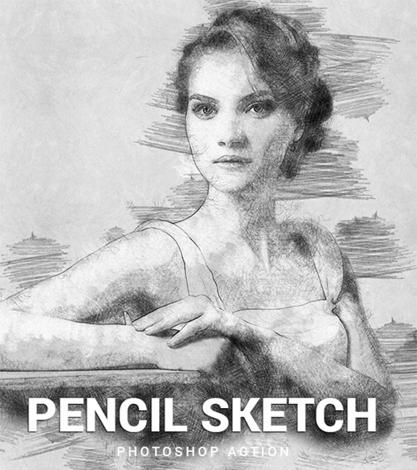 Pencil Sketch Photoshop Action Photo Effects