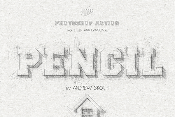 Pencil Sketch Photoshop Actions Design