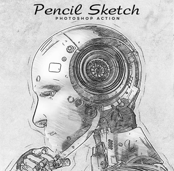 Pencil Sketch Photoshop Design Action 