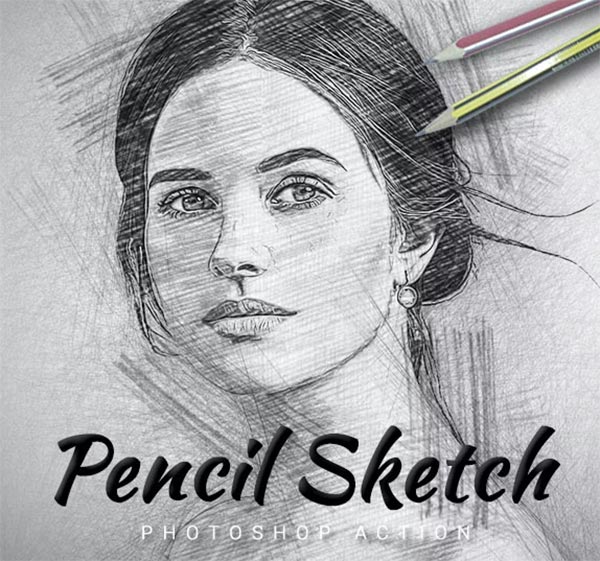 Pencil Sketch Photoshop Design Actions