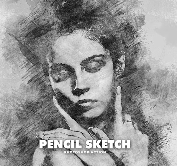 Pencil Sketch Photoshop, ABR Action